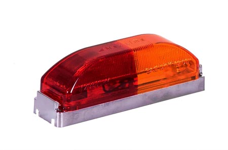 4" Rectangular Dual Color Clearance Marker Red/Amber